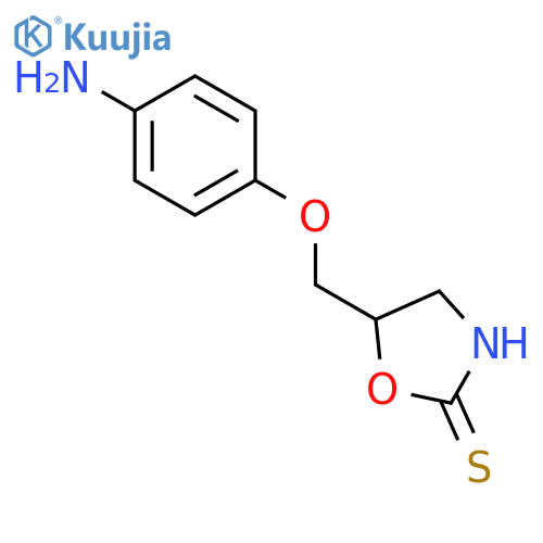 5-[(4-Aminophenoxy)methyl]-1,3-oxazolidine-2-thione structure