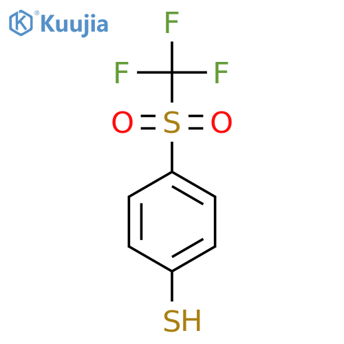 4-trifluoromethanesulfonylbenzene-1-thiol structure