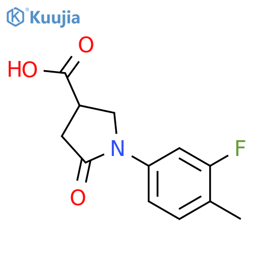 1-(3-FLUORO-4-METHYLPHENYL)-5-OXOPYRROLIDINE-3-CARBOXYLIC ACID structure