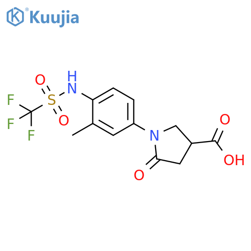 3-Pyrrolidinecarboxylic acid,1-[3-methyl-4-[[(trifluoromethyl)sulfonyl]amino]phenyl]-5-oxo- structure