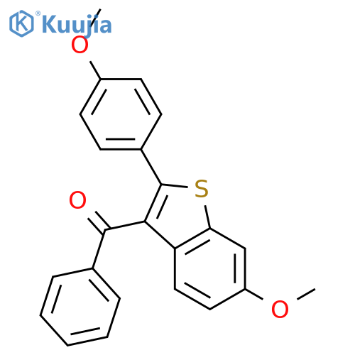 Methanone, [6-methoxy-2-(4-methoxyphenyl)benzo[b]thien-3-yl]phenyl- structure
