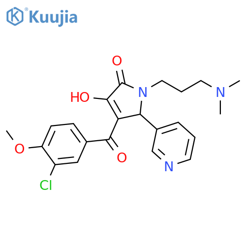 4-(3-chloro-4-methoxybenzoyl)-1-3-(dimethylamino)propyl-3-hydroxy-5-(pyridin-3-yl)-2,5-dihydro-1H-pyrrol-2-one structure