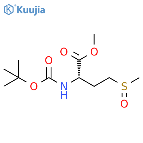 Butanoic acid,2-[[(1,1-dimethylethoxy)carbonyl]amino]-4-(methylsulfinyl)-, methyl ester,(2S)- structure