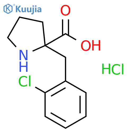 (R)-2-(2-Chlorobenzyl)pyrrolidine-2-carboxylic acid hydrochloride structure