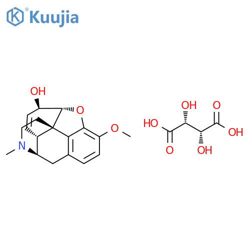 (5alpha,6beta)-3-methoxy-17-methyl-7,8-didehydro-4,5-epoxymorphinan-6-ol 2,3-dihydroxybutanedioate (salt) structure