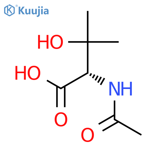 2-acetamido-3-hydroxy-3-methylbutanoic acid structure