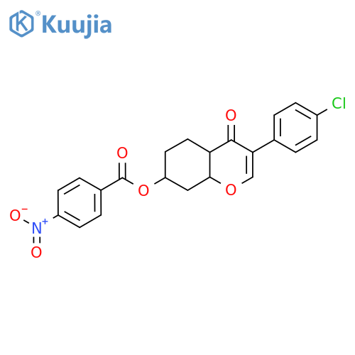 3-(4-chlorophenyl)-4-oxo-4H-chromen-7-yl 4-nitrobenzoate structure