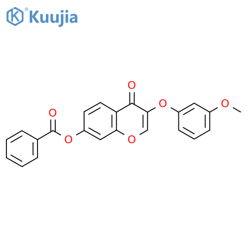 3-(3-methoxyphenoxy)-4-oxo-4H-chromen-7-yl benzoate structure