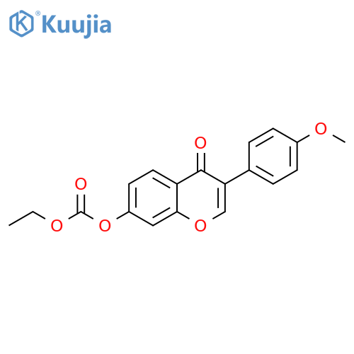 ethyl (3-(4-methoxyphenyl)-4-oxo-4H-chromen-7-yl) carbonate structure
