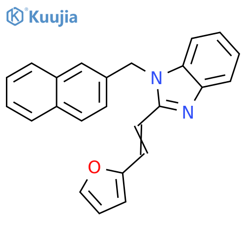 2-(E)-2-(furan-2-yl)ethenyl-1-(naphthalen-2-yl)methyl-1H-1,3-benzodiazole structure