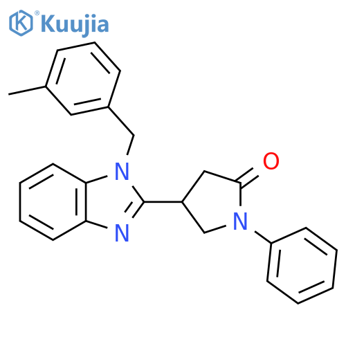 4-{1-(3-methylphenyl)methyl-1H-1,3-benzodiazol-2-yl}-1-phenylpyrrolidin-2-one structure
