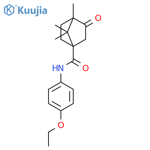 N-(4-ethoxyphenyl)-4,7,7-trimethyl-3-oxobicyclo2.2.1heptane-1-carboxamide structure