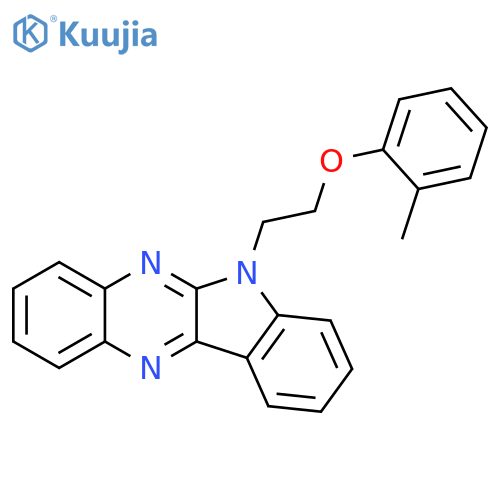 6-[2-(2-methylphenoxy)ethyl]-6H-indolo[2,3-b]quinoxaline structure