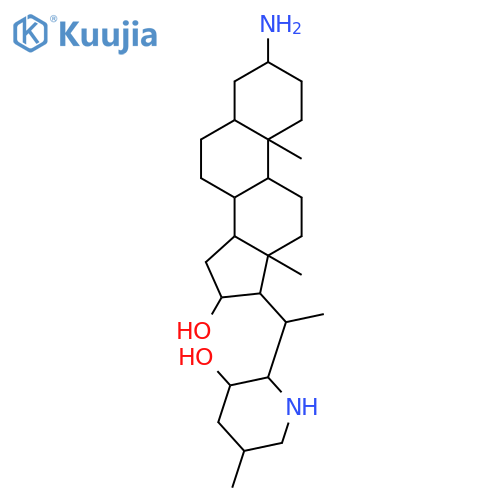 3-Piperidinol, 2-[(3b,5a,16a,20S)-3-amino-16-hydroxypregnan-20-yl]-5-methyl-, (2R,3S,5R)- (9CI) structure