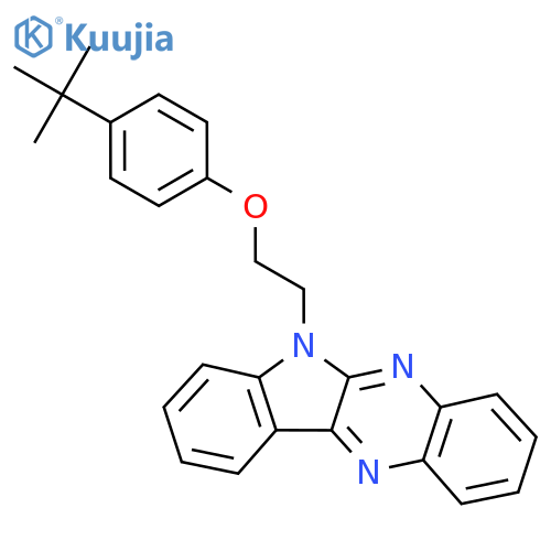 6-2-(4-tert-butylphenoxy)ethyl-6H-indolo2,3-bquinoxaline structure