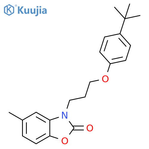 3-3-(4-tert-butylphenoxy)propyl-5-methyl-2,3-dihydro-1,3-benzoxazol-2-one structure