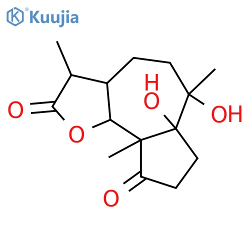 1,4,10-Trihydroxy-2-pseudoguaien-12,6-olide; (1α,4β,5β,6β,10α,11α)-form, 2,3-Dihydro, 4-ketone structure