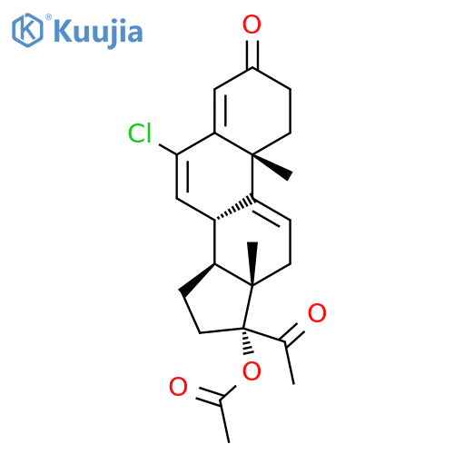 Pregna-4,6,9(11)-triene-3,20-dione, 17-(acetyloxy)-6-chloro- structure