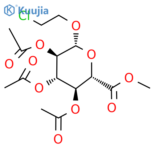 2-Chloroethyl 2,3,4-tri-O-acetyl-β-D-glucopyranosiduronic acid methyl ester structure