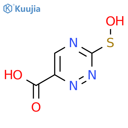 3-(hydroxysulfanyl)-1,2,4-triazine-6-carboxylic acid structure