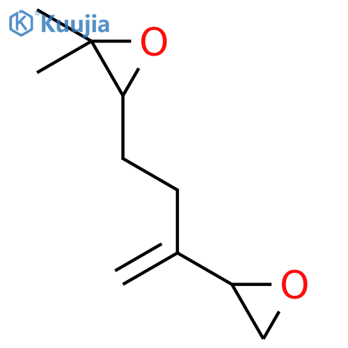 2,2-dimethyl-3-[3-(oxiran-2-yl)but-3-en-1-yl]oxirane structure