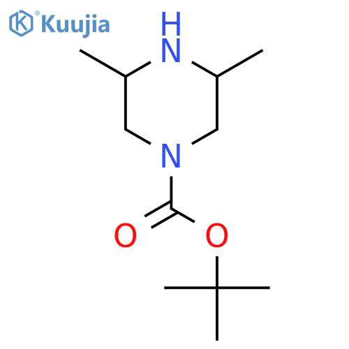 tert-butyl 3,5-dimethylpiperazine-1-carboxylate structure