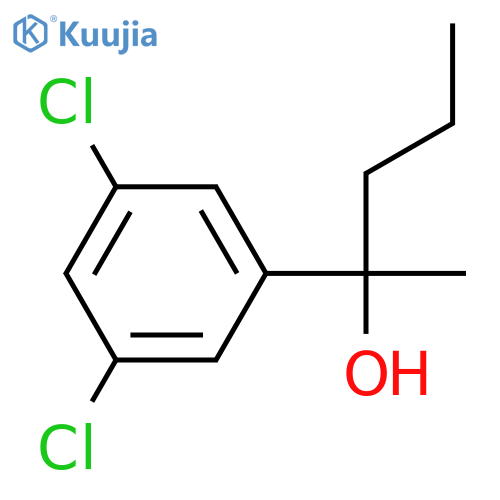 2-(3,5-dichlorophenyl)pentan-2-ol structure