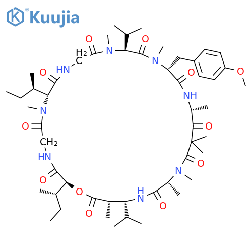 Cyclo[N-methyl-L-alanyl-(2S,3R)-3-amino-2-methylhexanoyl-(2S,3S)-2-hydroxy-3-methylpentanoylglycyl-N-methyl-L-leucylglycyl-N-methyl-L-valyl-N,O-dimethyl-L-tyrosyl-(4R)-4-amino-2,2-dimethyl-3-oxopentanoyl] structure