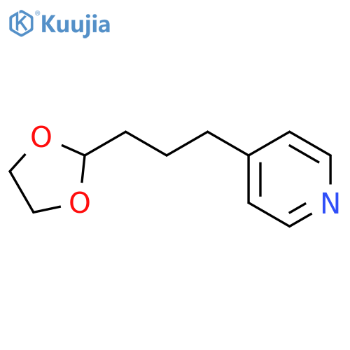Pyridine, 4-[3-(1,3-dioxolan-2-yl)propyl]- structure