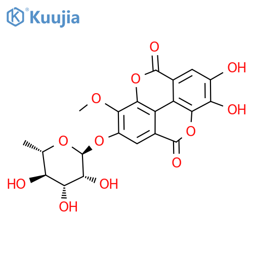3-O-Methylellagic acid 4-O-rhamnoside structure