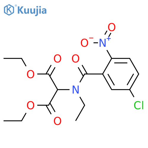 Propanedioic acid, [(5-chloro-2-nitrobenzoyl)ethylamino]-, diethyl ester structure