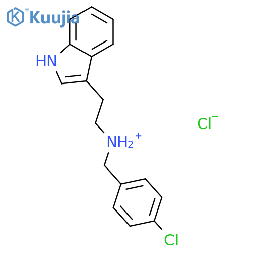 1H-Indole-3-ethanamine,N-[(4-chlorophenyl)methyl]-, hydrochloride (1:1) structure