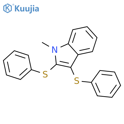 1H-Indole, 1-methyl-2,3-bis(phenylthio)- structure