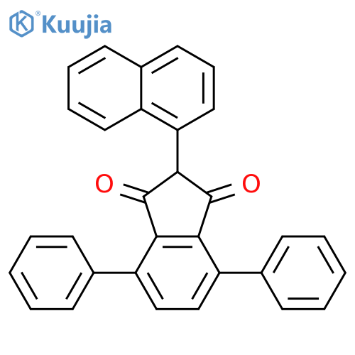 1H-Indene-1,3(2H)-dione, 2-(1-naphthalenyl)-4,7-diphenyl- structure