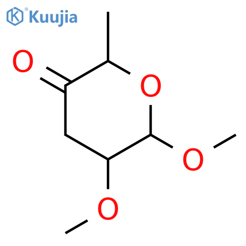 2H-Pyran-3(4H)-one, dihydro-5,6-dimethoxy-2-methyl- structure