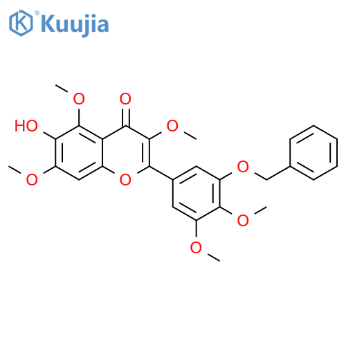 4H-1-Benzopyran-4-one,2-[3,4-dimethoxy-5-(phenylmethoxy)phenyl]-6-hydroxy-3,5,7-trimethoxy- structure