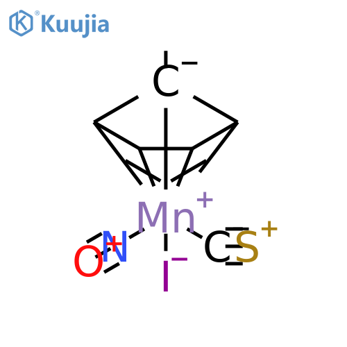 Manganese,(carbonothioyl)iodo[(1,2,3,4,5-h)-1-methyl-2,4-cyclopentadien-1-yl]nitrosyl- structure