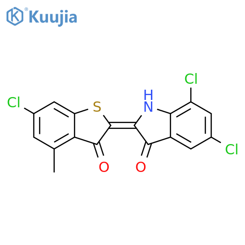 3H-Indol-3-one,5,7-dichloro-2-(6-chloro-4-methyl-3-oxobenzo[b]thien-2(3H)-ylidene)-1,2-dihydro- structure