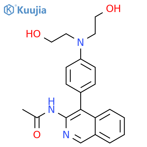 Acetamide,N-[4-[4-[bis(2-hydroxyethyl)amino]phenyl]-3-isoquinolinyl]- structure
