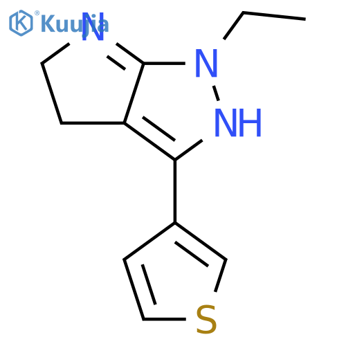 Pyrrolo[2,3-c]pyrazole,1-ethyl-1,4,5,6-tetrahydro-3-(3-thienyl)- structure