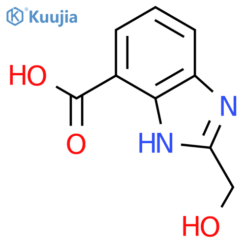 2-(hydroxymethyl)-1H-1,3-benzodiazole-4-carboxylic acid structure