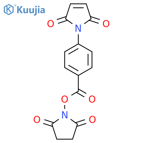 Benzoic acid,4-(2,5-dihydro-2,5-dioxo-1H-pyrrol-1-yl)-, 2,5-dioxo-1-pyrrolidinyl ester structure