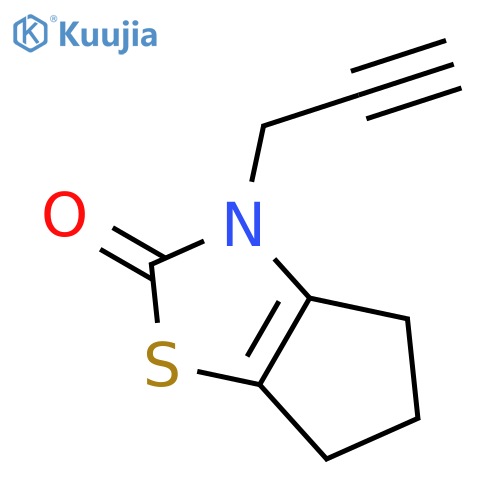 2H-Cyclopentathiazol-2-one, 3,4,5,6-tetrahydro-3-(2-propynyl)- structure