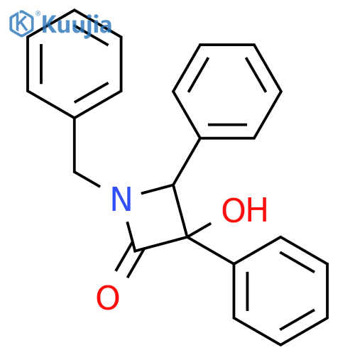 2-AZETIDINONE, 3-HYDROXY-3,4-DIPHENYL-1-(PHENYLMETHYL)- structure