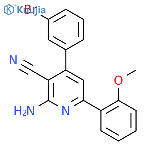 2-Amino-4-(3-bromophenyl)-6-(2-methoxyphenyl)nicotinonitrile structure