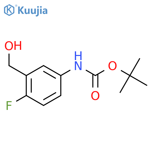 tert-butyl N-4-fluoro-3-(hydroxymethyl)phenylcarbamate structure