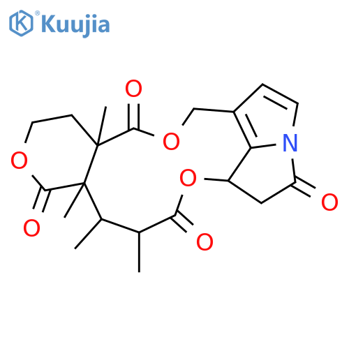 7H-Pyrano[4',3':8,9][1,6]dioxacyclododecino[2,3,4-gh]pyrrolizine-4,7,10,14(5H)-tetrone, 5a,8,9,9a,12,13,13a,16-octahydro-8,9,9a,13a-tetramethyl- (9CI) structure
