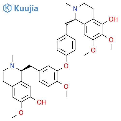 5-Isoquinolinol,1,2,3,4-tetrahydro-6,7-dimethoxy-1-[[4-[2-methoxy-5-[[(1S)-1,2,3,4-tetrahydro-7-hydroxy-6-methoxy-2-methyl-1-isoquinolinyl]methyl]phenoxy]phenyl]methyl]-2-methyl-,(1S)- structure