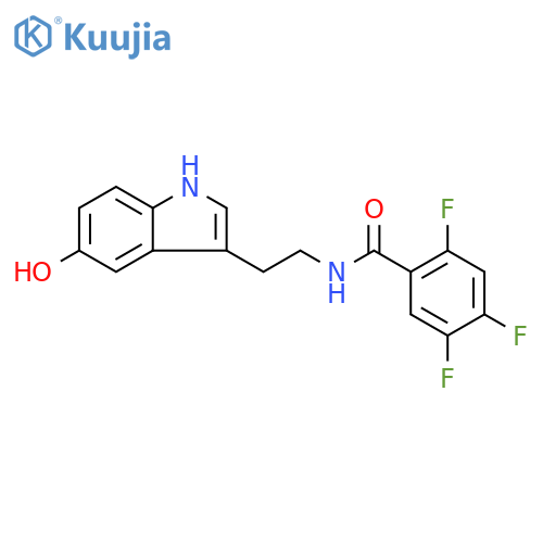 Benzamide, 2,4,5-trifluoro-N-[2-(5-hydroxy-1H-indol-3-yl)ethyl]- structure