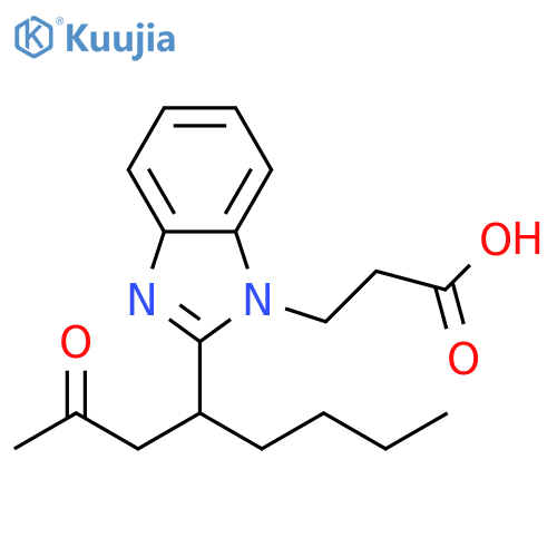 1H-Benzimidazole-1-propanoic acid, 2-[1-(2-oxopropyl)pentyl]- structure